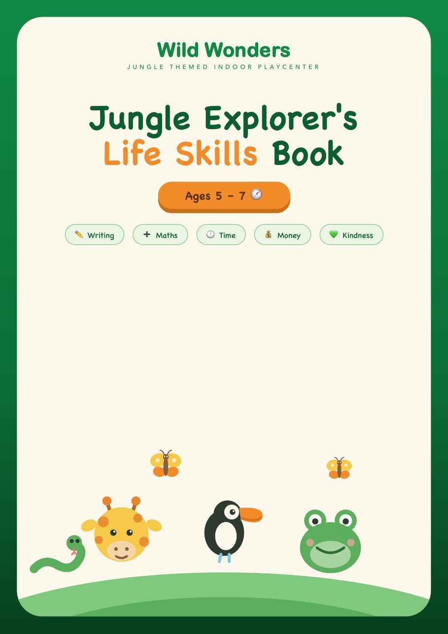 Activity book cover for ages 5 to 7