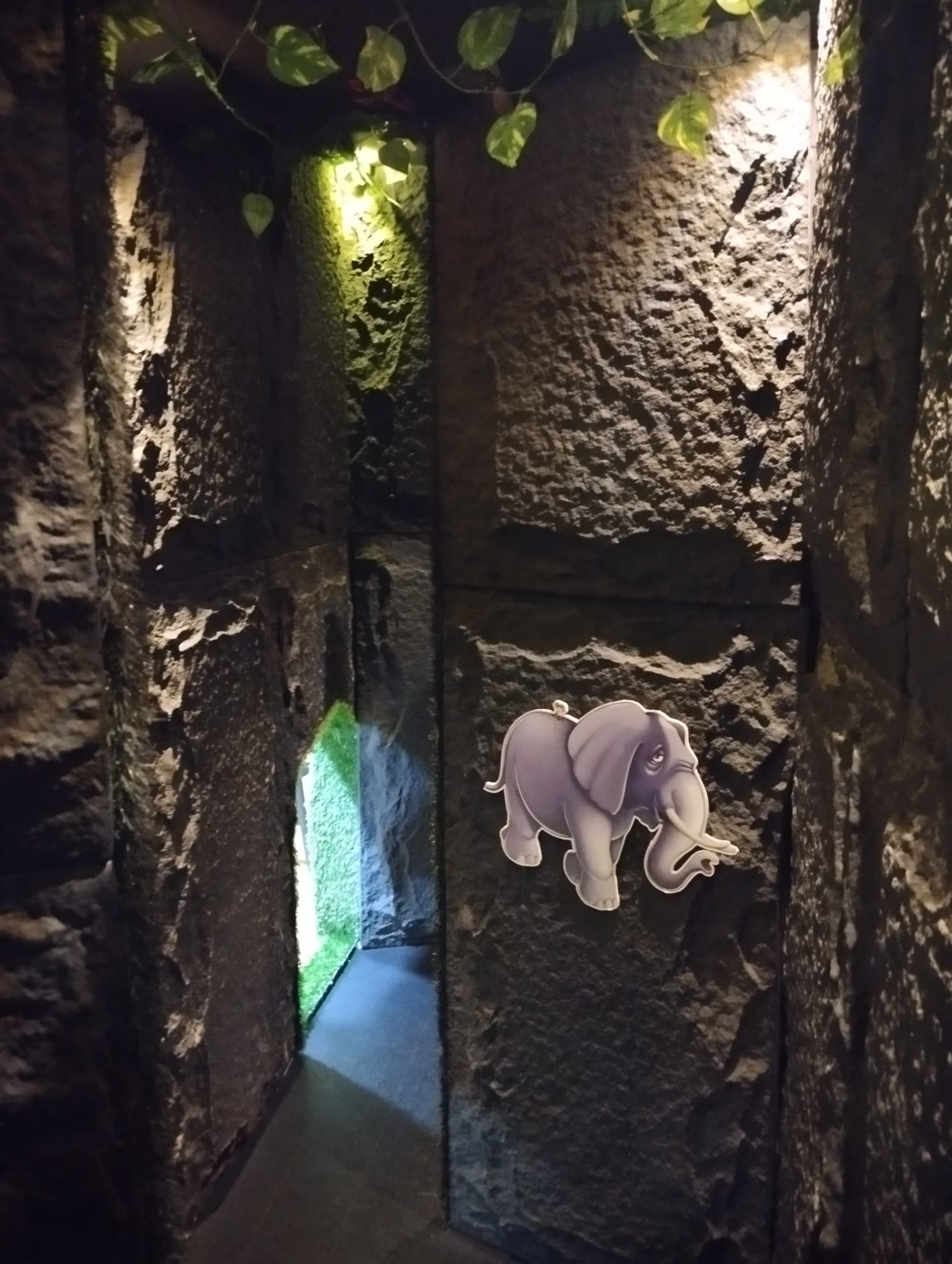 Cave-style jungle entrance at Wild Wonders indoor play area in Mulund